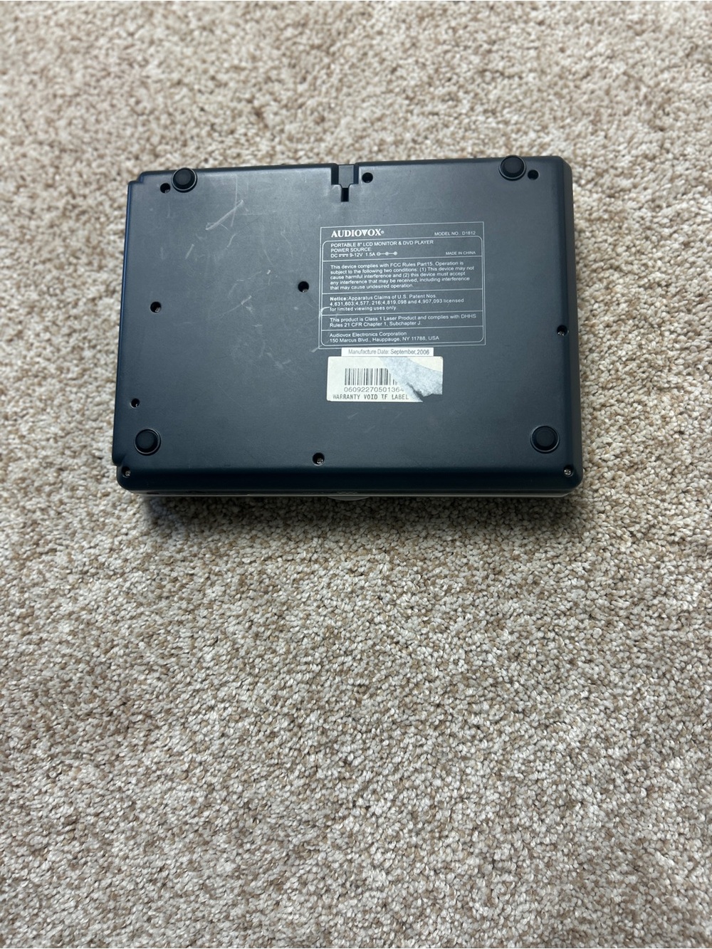 Audiovox Portable Monitor and DVD Player - Picture 5 of 14